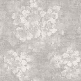 Galerie Atmosphere Grey Mystic Floral Smooth Wallpaper