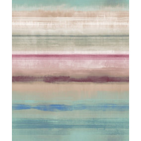 Galerie Atmosphere Multicoloured Skye Stripe Smooth Wallpaper