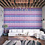 Galerie Atmosphere Purple Skye Stripe Smooth Wallpaper