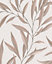 Galerie Avalon Off White Copper Large Leaf Trail Embossed Wallpaper