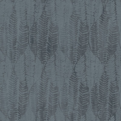 Galerie Bazaar Dark Teal Wasabi Leaves Smooth Wallpaper