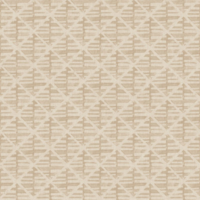 Galerie Bazaar Light Brown Block Print Smooth Wallpaper