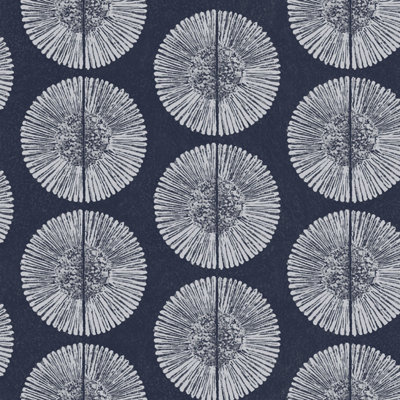 Galerie Bazaar Navy White Soleil Smooth Wallpaper