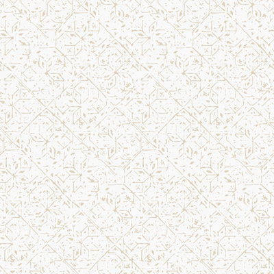 Galerie Bazaar Neutral Taupe Tangier Tile Smooth Wallpaper