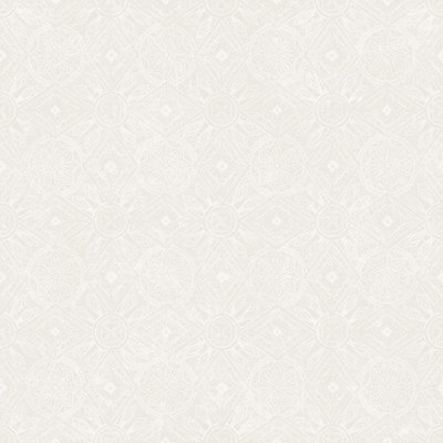 Galerie Bazaar Off White Moroccan Paisley Smooth Wallpaper