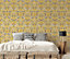 Galerie Bazaar Yellow Menagerie Smooth Wallpaper