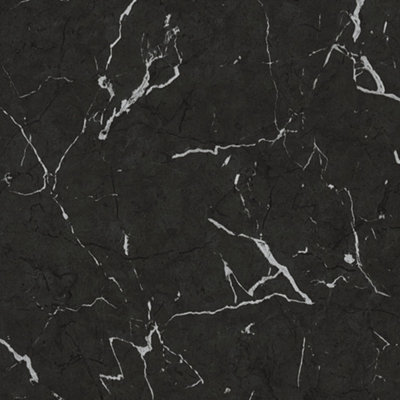 Galerie Black Luxurious Marble Motif Wallpaper