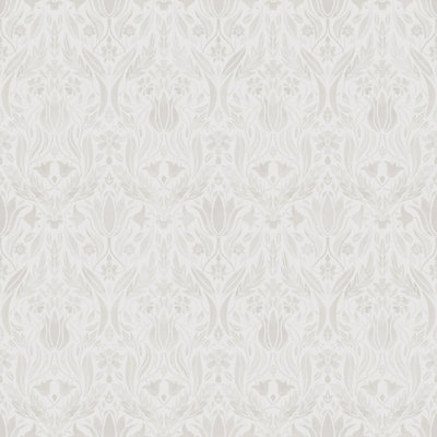 Galerie Blomstermala Beige White Floral Collage Smooth Wallpaper