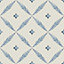 Galerie Blomstermala Blue White Leaf Trellis Smooth Wallpaper
