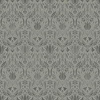 Galerie Blomstermala Grey Floral Collage Smooth Wallpaper