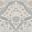Galerie Blomstermala Grey Yellow Leafy Bloom Smooth Wallpaper