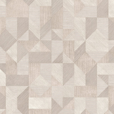 Galerie Botanica Beige Cubics Smooth Wallpaper