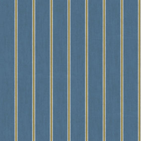 Galerie Botanica Blue Classic Stripe Smooth Wallpaper