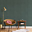 Galerie Botanica Dark Green Small Weave Plain Smooth Wallpaper