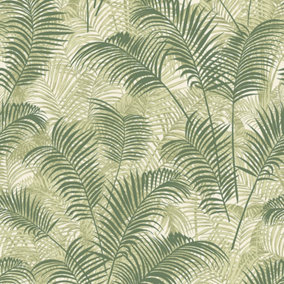 Galerie Botanica Green Tropical Leaves Smooth Wallpaper
