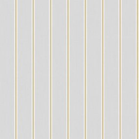 Galerie Botanica Grey Yellow Classic Stripe Smooth Wallpaper