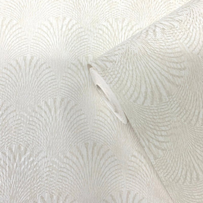 Galerie Boutique Collection Metallic Geometric Fan Wallpaper