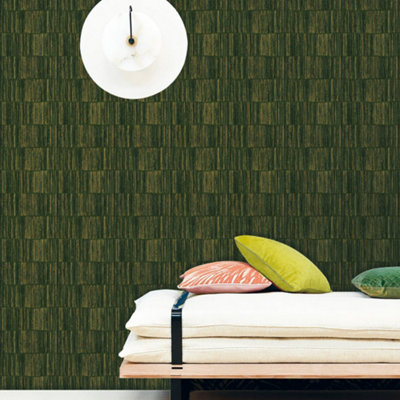 Galerie Boutique Collection Shimmery Geometric Bamboo Stripe Wallpaper