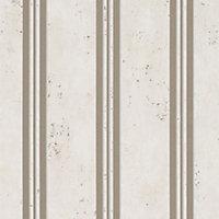 Galerie City Glam Beige Gold Striped Embossed Wallpaper
