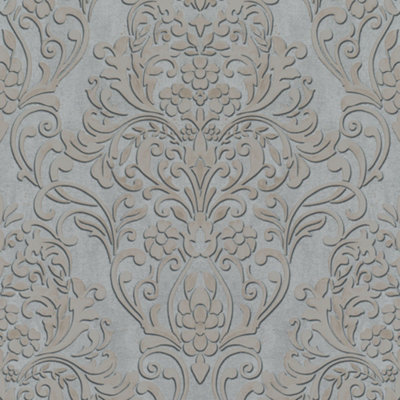 Galerie City Glam Gold Damask Embossed Wallpaper