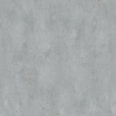 Galerie City Glam Grey Gold Industrial Plain Smooth Wallpaper