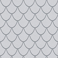 Galerie City Glam Silver Grey Geometric Embossed Wallpaper