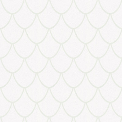 Galerie City Glam White Geometric Embossed Wallpaper