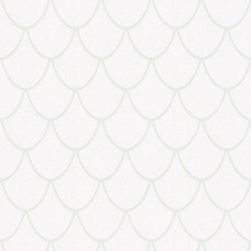 Galerie City Glam White Geometric Embossed Wallpaper
