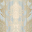 Galerie Classic Silks 3 Blue Fine Stripe Damask Embossed Wallpaper