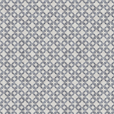 Galerie Classic Silks 3 Blue Quatrefoil Smooth Wallpaper