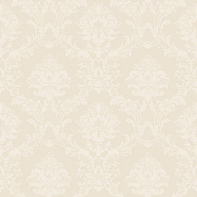 Galerie Classic Silks 3 Cream Silk Effect Damask Smooth Wallpaper