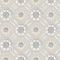 Galerie Classic Silks 3 Silver Grey Floral Trail Smooth Wallpaper
