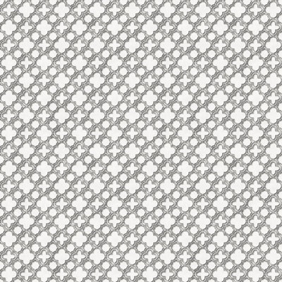 Galerie Classic Silks 3 Silver Grey Quatrefoil Smooth Wallpaper