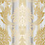 Galerie Classic Silks 3 Yellow Gold Fine Stripe Damask Embossed Wallpaper