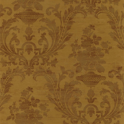 Galerie Classic Silks 4 Brown Sari Damask Wallpaper