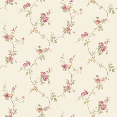Galerie Classic Silks 4 Cream Floral Trail Wallpaper