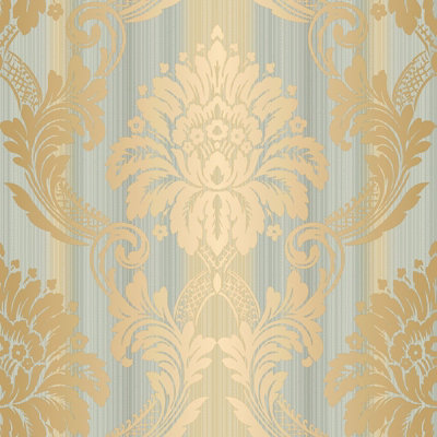 Galerie Classic Silks 4 Gold String Damask Wallpaper