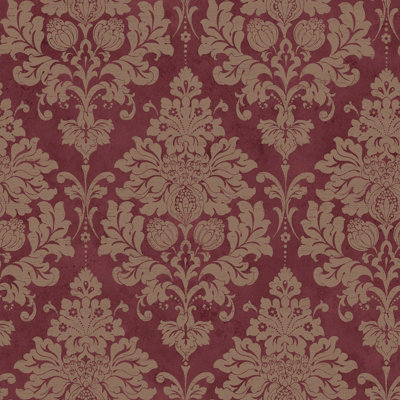 Galerie Classic Silks 4 Red Damask Wallpaper