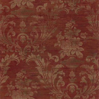 Galerie Classic Silks 4 Red Sari Damask Wallpaper