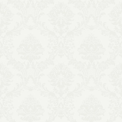 Galerie Classic Silks 4 Silver Grey Document Damask Wallpaper