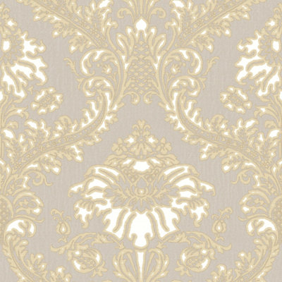 Galerie Cottage Chic Beige Traditional Damask Wallpaper Roll