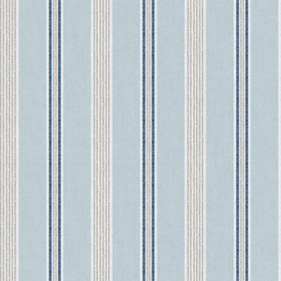 Galerie Cottage Chic Blue Multi Stripe EcoDeco Material Wallpaper Roll