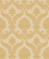 Galerie Cottage Chic Gold Damask Wallpaper Roll