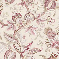 Galerie Cottage Chic Pink Botantical Floral Leaves EcoDeco Material Wallpaper Roll