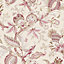 Galerie Cottage Chic Pink Botantical Floral Leaves EcoDeco Material Wallpaper Roll