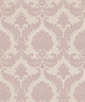 Galerie Cottage Chic Pink Damask Wallpaper Roll