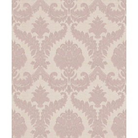 Galerie Cottage Chic Pink Damask Wallpaper Roll