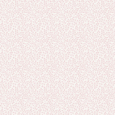 Galerie Cottage Chic Pink Small Leaf Trail EcoDeco Material Wallpaper Roll