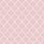 Galerie Cottage Chic Pink Thin Stripe Quatrafoil EcoDeco Material Wallpaper Roll