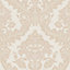 Galerie Cottage Chic Pink Traditional Damask Wallpaper Roll